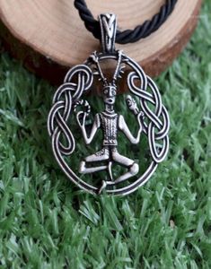 Sanlan 12 peças pingente cernunnos celtas floresta deus cobre joias artesanais 17241757
