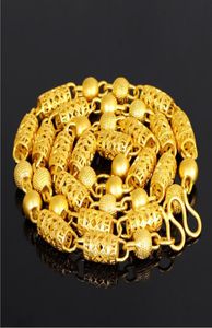 weighty HeavyTransport bead 60cm 24k Real Yellow Solid Gold Men039s Necklace Curb Chain 8mm Jewelry mintmark lettering real 22441478