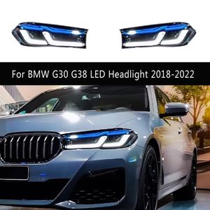 Daytime Running Light Head Lamp For BMW G30 G38 525i 530i M5 LED Headlight Assembly 18-22 Car Accessories Streamer Turn Signal Indicator