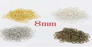 400pcs 골동품 청동기 실버 점프 반지 분할 반지 보석류 발견 보석 DIY 8mm 0101051613859