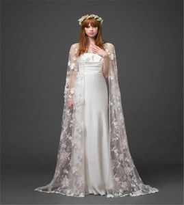 Bridal Cape Jackets Floor Length Lace Shawl Cloak New Long Bolero Shawl Coats Bridal Accessories Wedding Events Wraps 7524896