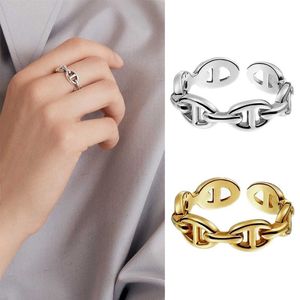 Luxury Fashion Designer Rings for Men and Women Pig Nose Open End Rings Cool Exaggerated Style Hip Hop Personalised Rings for Women 02