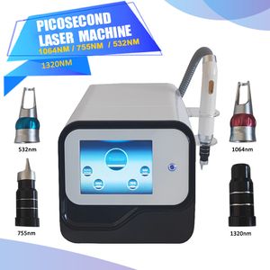 Newest Q Switch Nd Yag Laser Tattoo Removal Machine Pigments Age Spot Removal Skin Rejuevantion Beauty Device 532/755/1064/1320nm Picosecond Laser Therapy