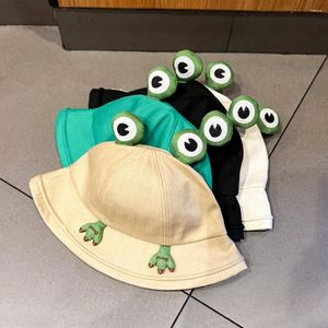 Berets Funny Cute Frog Hat Child Spring Summer Fisherman Cap Students Cartoon Sun Visor Basin Caps Casual Outdoor Bucket Hats For Women