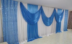 3M6M خلفية الزفاف مع Selecins Swags Backcloth for Party Stain Cartain Stare Performance Background Valanc2845925