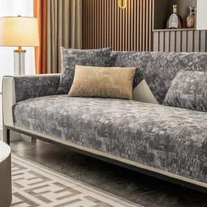 Coprisedie Piccoli quadrati Tappetino per divano in ciniglia Cuscino antiscivolo per quattro stagioni Copribraccioli moderni e semplici Tovaglioli in tessuto