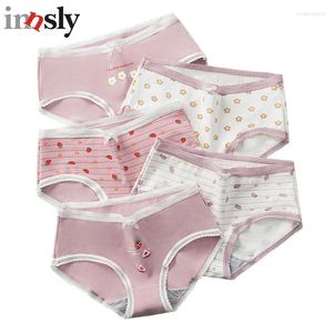 Women's Panties Innsly Cartoon Young Briefs Cute Strawberry Flowers Lace Soft Cotton Female Underpants Girls Underwear