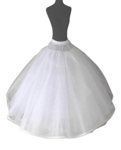 Kvinnor 8 lager tyllboll klänning brud bröllop klänning petticoat utan ringar kväll prom crinoline halv slip puffy5693978