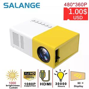 Salange J9 Pro Projector 1000 Lumens 480x360 Pixlar 3,5 mm Audio USB Mini LED Projector Home Media Player PK YG300 240131