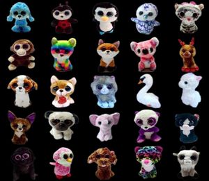 Big Eyes Plush Toys Kawaii fyllda djur Små sälar Penguin Dog Cat Panda Mouse Doll for Children039s Toy Christmas Gifts5853601