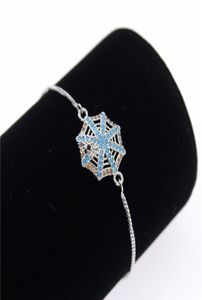 Neuestes Zirkonia-Spinnennetz-Charm-Armband mit silberfarbenem Gliederkettenarmband für Frauen, Geburtstagsgeschenke 7970149