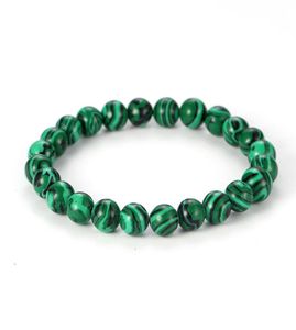 Popularny niebieski Malachite 6 8 10 12 14 mm Men039s i Women039S Moda elastyczna bransoletka3113323