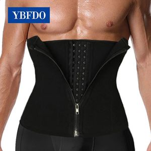 YBFDO Männer Taillentrainer Abnehmen Body Shaper Gewichtsverlust Fitness Trimmer Gürtel Fettverbrennung Schweißgürtel Bauchkontrolle Modelliergurt 240126