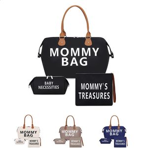 Mummy Diaper Bag passar stor kapacitet resor moderskapspåsar för baby kvinnor blöja lagringsarrangör handväskor mamma hand tote 240130