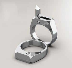 Luxury Titanium SelfDefense Ring gjuten i en kropp Högstyrka Selfdefense Tool Gift till Boy Girl Friend för att hålla dem säkra K7759617