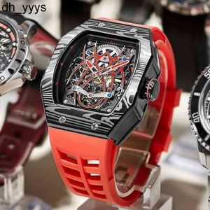 Richard's Millers Mens Uxury Watch Date Luxury Mechanics Watches Wristwatch Swiss Authentic Automatic Square Mechanical Hollow Brand Trendy Spider