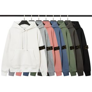 Designers Nya herr- och kvinnors lilla sten Alfabet broderi reflekterande stjärna hoodie plus fleece -stil hoodie. Svart vit grön lös stil stor sizem-xxl