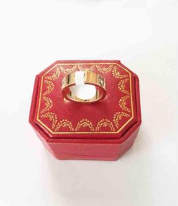 2020 modemärke Titanium Steel Rose Gold Love Ring Silver Lover Ring Skruvmejsel Bröllop smycken födelsedagspresent för kvinnor män1467721