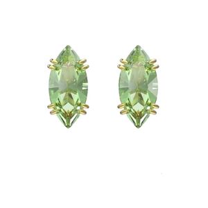Swarovskis örhängen designer kvinnor original högkvalitativ charm örhängen smycken stil spik gröna örhängen för kvinnor