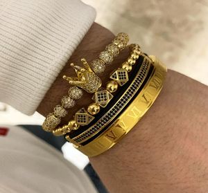Men Bracelet Jewelry Crown Charms Macrame Beads Bracelets Braiding Man Luxury Jewelry For Women Bracelet Gift K55339562570