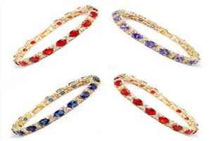 Charm Women 18k Gold Plated Crystal Zircon Bangles Wedding Party Bridal Braceletltlt90889307331268