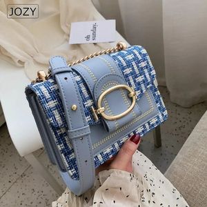 Trendy Wide Strap Shoulder Bags For Women Luxury Designer Lady Handbags And Purses Fashion Chain Messenger Crossbody 240123