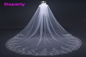 Doparty Tulle Sequins 3 Meter Lace Moonshine Accessories Wedding Accessories Wedding Veil Short With Comb Long 2019 Beaded Xs4 C196674765