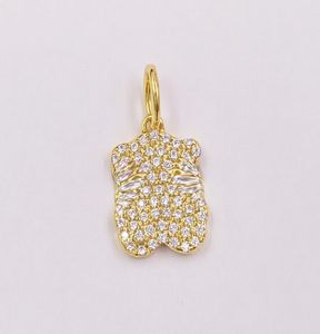Ciondolo con gemma d'oro con diamanti Autentico gioiello Andy in argento sterling 925 8124440405443402