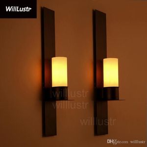 Willlustr Timmeren ed Ekster applique da parete Kevin Reilly lampada a candela vintage in vetro smerigliato illuminazione da parete in ferro chiaro249m