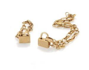 Bracciale girocollo con collana a catena a maglie cubane in oro 14k con lettera in acciaio inossidabile per gli amanti degli uomini e delle donne regalo7888494