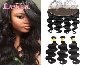 7A Indian13x4 Lace Frontal Closure With Bundles Part Body Wave Ear To Ear Unprocessed Virgin Human Hair With Closure4347045