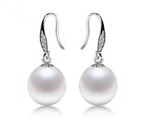 1 Pair of 89mm Rice Shape White Pink Purple Natural Pearl Earring 925 Silver Jewelry for Women33448155544900