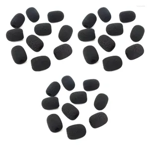 Microphones 300Pcs Microphone Headset Grill Windshield Sponge Foam Black Mic Cover 30Mmx8mm