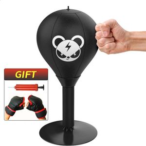 Desktop Punching Bag Boxing Ball Stress Relief Fighting Speed Reflex Training Punch With Strong Suction Cups For Desk 240127