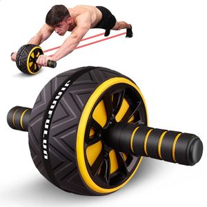 No Noise Big Abdominal Wheel Roller Stretch Trainer With Mat For Arm Waist Abdomen Exercise Home Gym Fitness Equipment 240123
