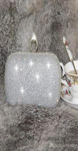 Sparkling Sequian Pärled Bridal Hand Bags Girls Party Knucklebox Bridal Accessories billiga pärlor Clutches8790624