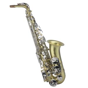 Aisiweier zupełnie nowy saksofon alto W037 Nikiel Plated Gold Key Super Professional High Quality Saksarsta Prezent