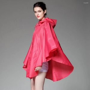 Capas de chuva capa estilo feminino rosa capa de chuva com ponto impresso leve poncho respirável impermeável capa de chuva adultos ao ar livre