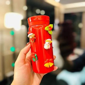 Water Bottles 2024 Christmas Cute Women High Beauty Small Insulated Cup With Fan Portable