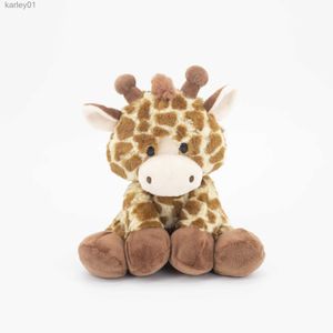 Fyllda plyschdjur 21,5 cm giraff söta dockor baby barn djur mjuka bomull leksaker sovande kompis gåva pojke flicka leksak kaii yq240218
