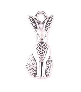 Fashion Antique Srebrny Wiking Nordic Style Zając wisiorek Sacred Rabbit Animal Talizman Talizman AccessPories53373566760740