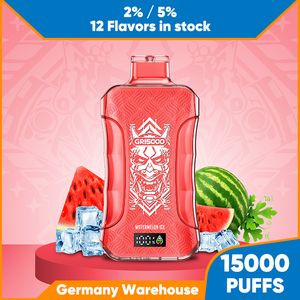 Original Happ Bar 15000 Puffs Vape Pen Einweg-elektronische Zigarette 2% 5% Nic Mesh Coil Vorgefülltes Pod-Gerät Wiederaufladbare Vapers 15k Puffs Bar Power Display