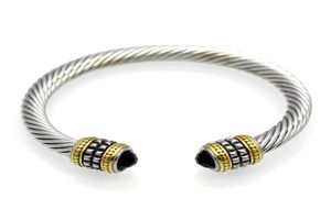 2021 men bracelet retro titanium steel jewelry twisted gold two color bracelet men stainless steel bracelet women diamond bracelets1260852