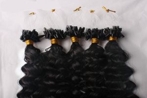 Brazilian hair Micro Loop Ring hair Extensions 05gstrand 200strandslot peruvian deep wave Micro Loop human hair Extensions fast9664736