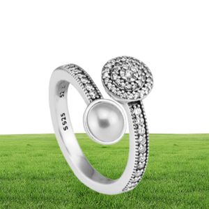 Miłośnicy Pierścień Crown 3A CZ 925 Sterling Srebrny Silver zaręczynowy Pierścień ślubna dla kobiet Men3732543