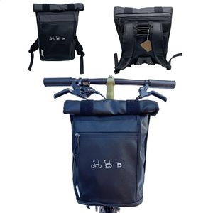 Faltrad-Vordertaschen Packtaschen Verwendung für Brompton Birdy Fahrrad-Vorderaufbewahrungstasche Handtasche mit Aluminiumhalterung 240202