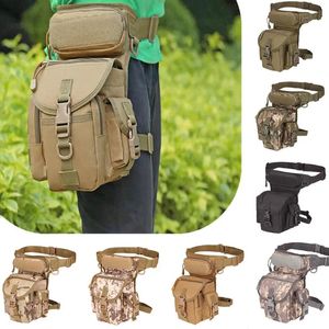 Utomhus Tactical Drop Leg Bag EDC Militär Molle Hunting Vandring Fanny Lår Pack Motorcykel Ridning Män Tool Midjepåse 240127