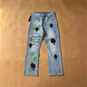 womens 24ss designer Mens Womens unique romees purple Jeans Fashion by heart pants Cross casual streetwear