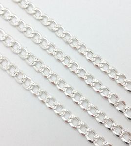 Fine 925Sterling Silver Necklace 4MM 28Inch Classic Figaro Curb Chain LinkPure Fine 925 Silver Trendy Shake Chain Necklace New St1761298