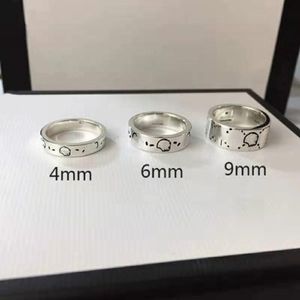 Echter Ring aus 925er Sterlingsilber für Männer und Frauen, klassische Mode, Totenkopf, Straßenliebhaber, Party-Geschenk, Schmuck282e